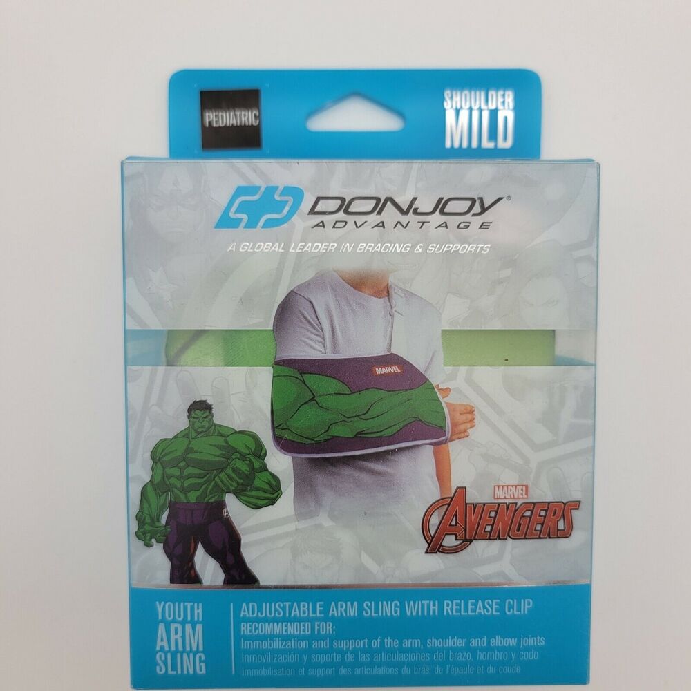 Don Joy Adjustable Arm Sling Release Clip Shoulder Youth Marvel THE HULK